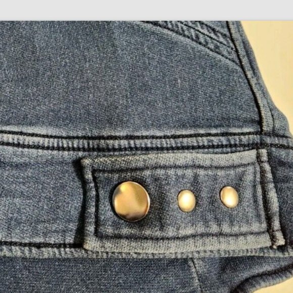 Blank NYC Hello Moto Jean Jacket Stretch Denim Motorcycle - Picture 11 of 11